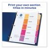 Customizable TOC Ready Index Multicolor Dividers, 5-Tab, Letter2