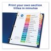 Customizable TOC Ready Index Multicolor Dividers, 15-Tab, Letter2