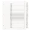 Customizable TOC Ready Index Black and White Dividers, 26-Tab, Letter2