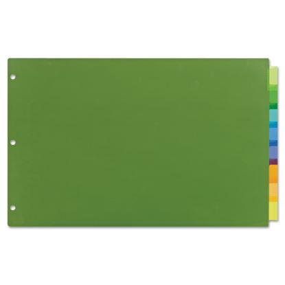 Insertable Big Tab Plastic Dividers, 8-Tab, 11 x 17, Green, 1 Set1