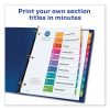 Customizable TOC Ready Index Multicolor Dividers, 10-Tab, Letter, 6 Sets2