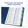 Customizable TOC Ready Index Double Column Multicolor Dividers, 24-Tab, Letter2