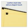 Preprinted Red Leather Tab Dividers w/Clear Reinforced Edge, 12-Tab, Ltr2