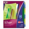 Durable Preprinted Plastic Tab Dividers, 12-Tab, A to Z, 11 x 8.5, Assorted, 1 Set1