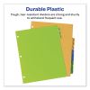 Durable Preprinted Plastic Tab Dividers, 12-Tab, A to Z, 11 x 8.5, Assorted, 1 Set2