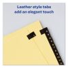 Preprinted Black Leather Tab Dividers w/Gold Reinforced Edge, 31-Tab, Ltr2
