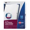 Preprinted Legal Exhibit Side Tab Index Dividers, Avery Style, 25-Tab, 1 to 25, 11 x 8.5, White, 1 Set1