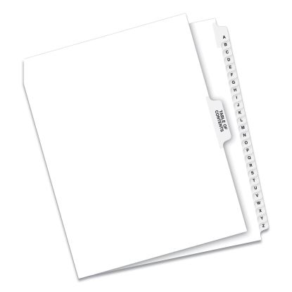 Preprinted Legal Exhibit Side Tab Index Dividers, Avery Style, 27-Tab, A to Z, 11 x 8.5, White, 1 Set1