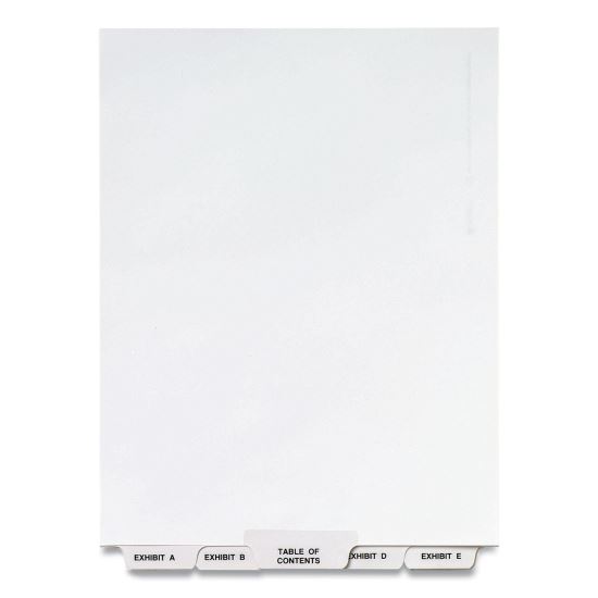 Preprinted Legal Exhibit Bottom Tab Index Dividers, Avery Style, 27-Tab, Exhibit A to Exhibit Z, 11 x 8.5, White, 1 Set1