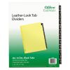 Preprinted Black Leather Tab Dividers, 12-Tab, Letter1