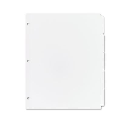 Write and Erase Plain-Tab Paper Dividers, 5-Tab, Letter, White, 36 Sets1