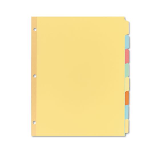 Write and Erase Plain-Tab Paper Dividers, 8-Tab, Letter, Multicolor, 24 Sets1