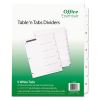 Table 'n Tabs Dividers, 5-Tab, 1 to 5, 11 x 8.5, White, 1 Set1