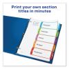 Customizable TOC Ready Index Multicolor Dividers, 1-5, Letter2