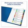 Customizable TOC Ready Index Multicolor Dividers, 1-8, Letter2