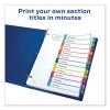 Customizable TOC Ready Index Multicolor Dividers, 1-12, Letter2