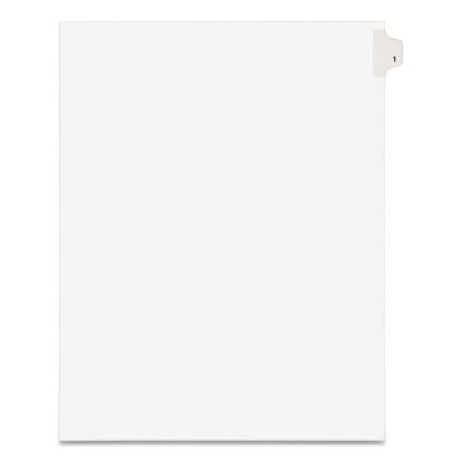 Preprinted Legal Exhibit Side Tab Index Dividers, Avery Style, 10-Tab, 1, 11 x 8.5, White, 25/Pack1