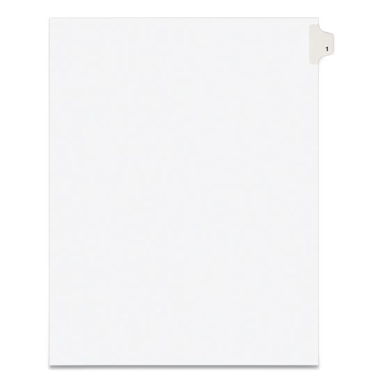 Preprinted Legal Exhibit Side Tab Index Dividers, Avery Style, 10-Tab, 1, 11 x 8.5, White, 25/Pack1