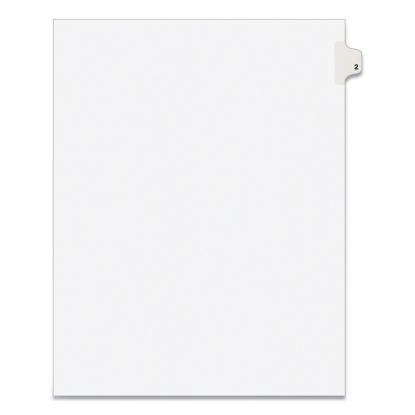 Preprinted Legal Exhibit Side Tab Index Dividers, Avery Style, 10-Tab, 2, 11 x 8.5, White, 25/Pack1