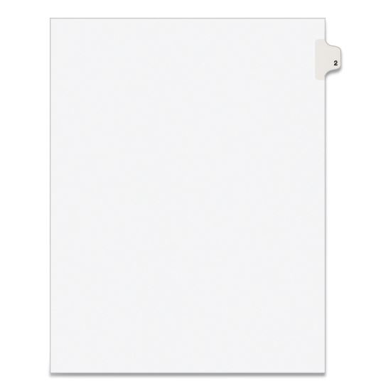 Preprinted Legal Exhibit Side Tab Index Dividers, Avery Style, 10-Tab, 2, 11 x 8.5, White, 25/Pack1