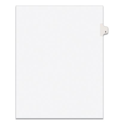 Preprinted Legal Exhibit Side Tab Index Dividers, Avery Style, 10-Tab, 5, 11 x 8.5, White, 25/Pack1