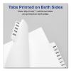 Preprinted Legal Exhibit Side Tab Index Dividers, Avery Style, 10-Tab, 5, 11 x 8.5, White, 25/Pack2