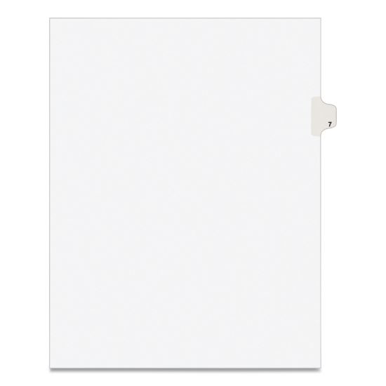 Preprinted Legal Exhibit Side Tab Index Dividers, Avery Style, 10-Tab, 7, 11 x 8.5, White, 25/Pack1