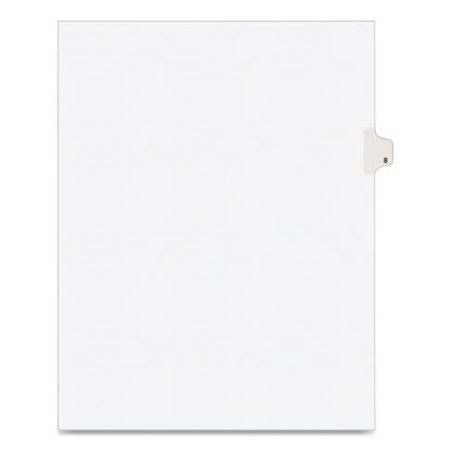 Preprinted Legal Exhibit Side Tab Index Dividers, Avery Style, 10-Tab, 8, 11 x 8.5, White, 25/Pack1