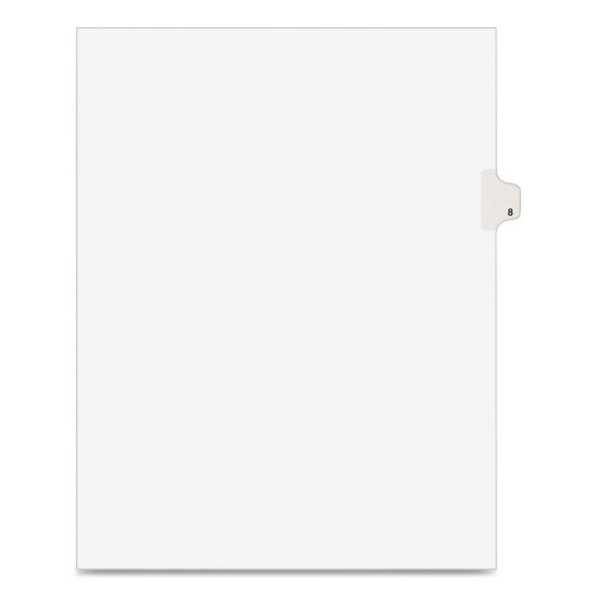 Preprinted Legal Exhibit Side Tab Index Dividers, Avery Style, 10-Tab, 8, 11 x 8.5, White, 25/Pack1