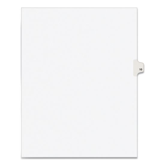 Preprinted Legal Exhibit Side Tab Index Dividers, Avery Style, 10-Tab, 10, 11 x 8.5, White, 25/Pack1