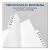 Preprinted Legal Exhibit Side Tab Index Dividers, Avery Style, 10-Tab, 10, 11 x 8.5, White, 25/Pack2