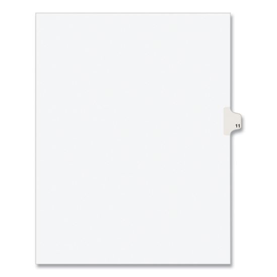 Preprinted Legal Exhibit Side Tab Index Dividers, Avery Style, 10-Tab, 11, 11 x 8.5, White, 25/Pack1