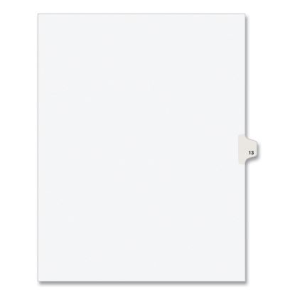 Preprinted Legal Exhibit Side Tab Index Dividers, Avery Style, 10-Tab, 13, 11 x 8.5, White, 25/Pack1