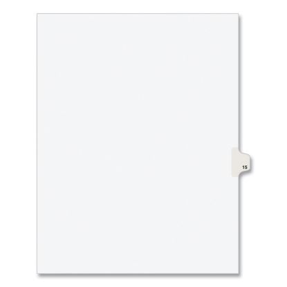 Preprinted Legal Exhibit Side Tab Index Dividers, Avery Style, 10-Tab, 15, 11 x 8.5, White, 25/Pack1