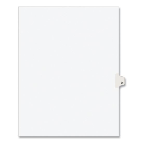 Preprinted Legal Exhibit Side Tab Index Dividers, Avery Style, 10-Tab, 15, 11 x 8.5, White, 25/Pack1