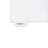 Avery-Style Preprinted Legal Bottom Tab Divider, Exhibit A, Letter, White, 25/PK1