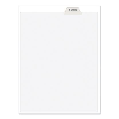 Avery-Style Preprinted Legal Bottom Tab Divider, Exhibit B, Letter, White, 25/PK1