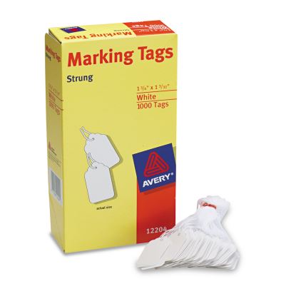 Medium-Weight White Marking Tags, 1 3/4 x 1 3/32, 1,000/Box1
