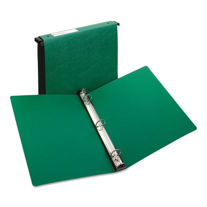 Hanging Storage Flexible Non-View Binder with Round Rings, 3 Rings, 1" Capacity, 11 x 8.5, Green1