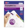 Printable Plastic Tabs with Repositionable Adhesive, 1/5-Cut, Assorted Colors, 1.75" Wide, 80/Pack1