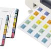 Printable Plastic Tabs with Repositionable Adhesive, 1/5-Cut, Assorted Colors, 1.75" Wide, 80/Pack2