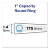 Legal Durable View Binder with Round Rings, 3 Rings, 1" Capacity, 14 x 8.5, White2