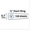 Durable View Binder with DuraHinge and Slant Rings, 3 Rings, 0.5" Capacity, 11 x 8.5, White2