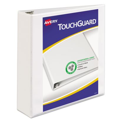 TouchGuard Protection Heavy-Duty View Binders with Slant Rings, 3 Rings, 2" Capacity, 11 x 8.5, White1