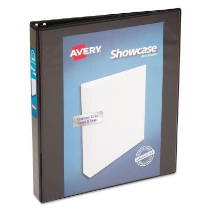 Showcase Economy View Binder with Round Rings, 3 Rings, 1" Capacity, 11 x 8.5, Black1
