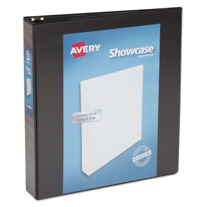 Showcase Economy View Binder with Round Rings, 3 Rings, 1.5" Capacity, 11 x 8.5, Black1