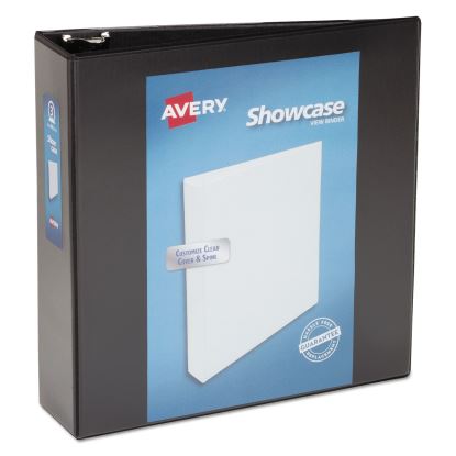 Showcase Economy View Binder with Round Rings, 3 Rings, 3" Capacity, 11 x 8.5, Black1