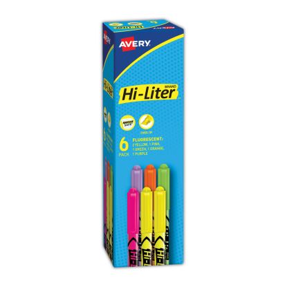 HI-LITER Pen-Style Highlighters, Assorted Ink Colors, Chisel Tip, Assorted Barrel Colors, 6/Set1