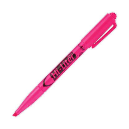 HI-LITER Pen-Style Highlighters, Fluorescent Pink Ink, Chisel Tip, Pink/Black Barrel, Dozen1