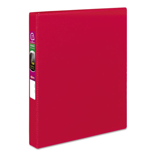 Durable Non-View Binder with DuraHinge and Slant Rings, 3 Rings, 1" Capacity, 11 x 8.5, Red1